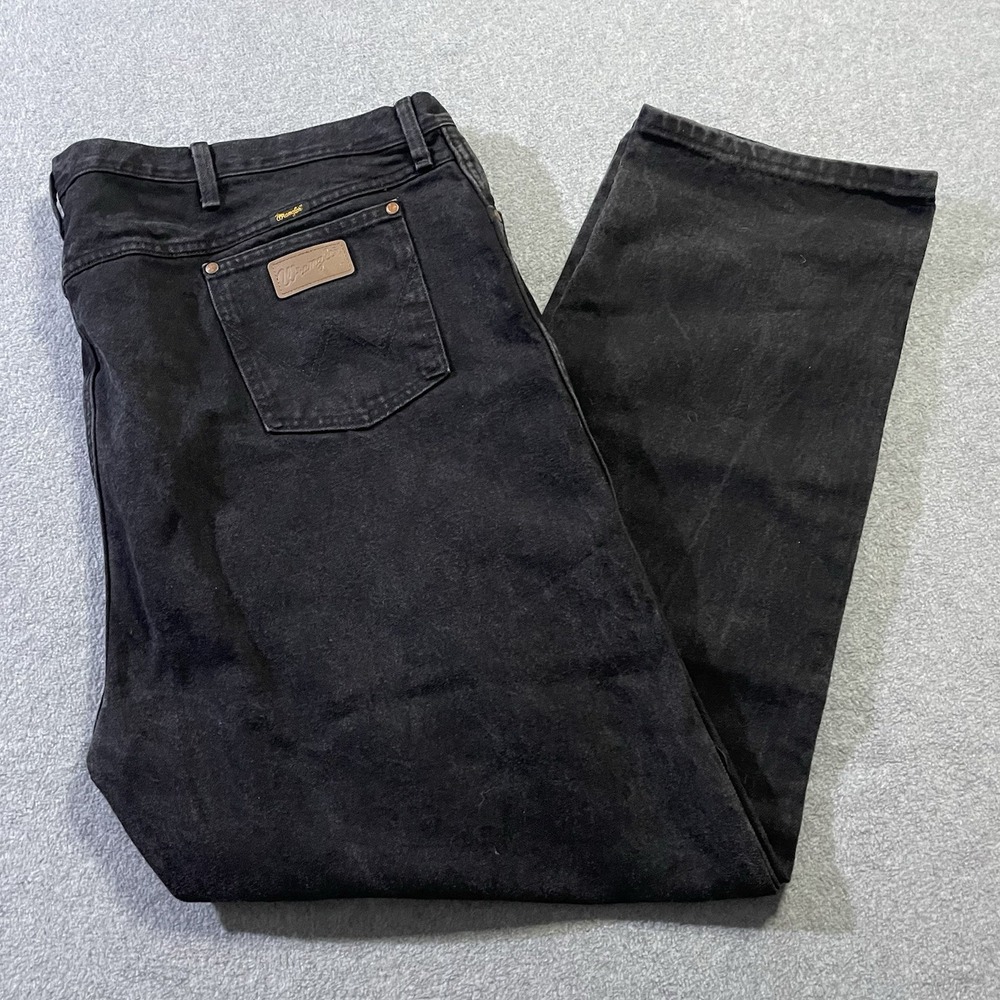 Wrangler 13MWZWK Cowboy Cut Black Jeans Big & Tall 52x33 High Rise EUC